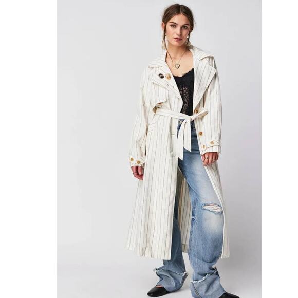 New Free People Melia Mac Coat WTF $228 Ivory Small Oversized by We The Free - Picture 1 of 6